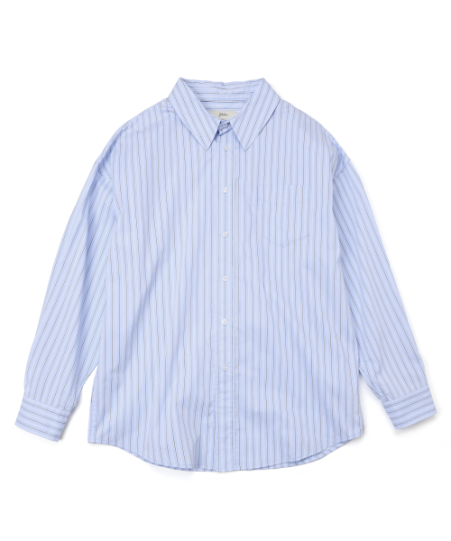 YALE(イェール)の「ウィメンズルーズフィットマルチストライプシャツ_ライトブルー(シャツ/ブラウス・レディース・その他・SMALL/MEDIUM)」の7枚目の写真