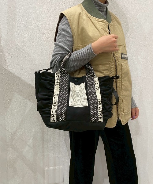 THEATRE PRODUCTS（シアタープロダクツ）の「ドット柄JQテープテムズフリル2WAYショルダーバッグ-M-（ショルダーバッグ・レディース・ブラック/ベージュ・FREE）」の13枚目の写真