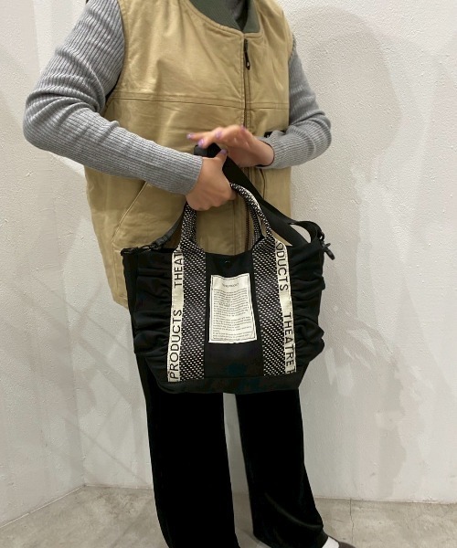 THEATRE PRODUCTS（シアタープロダクツ）の「ドット柄JQテープテムズフリル2WAYショルダーバッグ-M-（ショルダーバッグ・レディース・ブラック/ベージュ・FREE）」の15枚目の写真