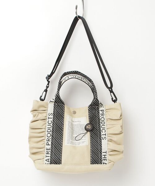 THEATRE PRODUCTS（シアタープロダクツ）の「ドット柄JQテープテムズフリル2WAYショルダーバッグ-M-（ショルダーバッグ・レディース・ブラック/ベージュ・FREE）」の16枚目の写真