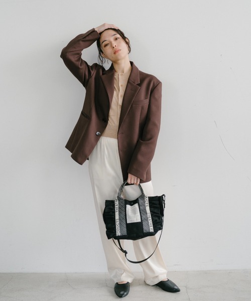 THEATRE PRODUCTS（シアタープロダクツ）の「ドット柄JQテープテムズフリル2WAYショルダーバッグ-M-（ショルダーバッグ・レディース・ブラック/ベージュ・FREE）」の20枚目の写真