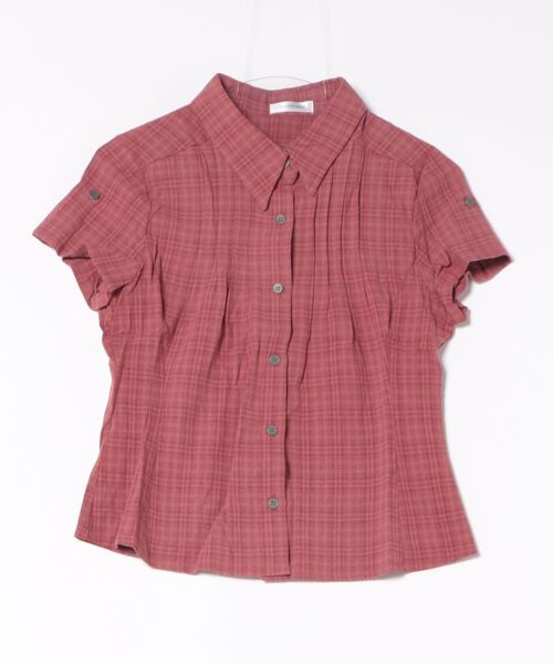 Enewd nina（エニュードニーナ）の「button sleeve check shirt（シャツ/ブラウス・レディース・レッド/ブラウン/グレー/ブルー・FREE）」の4枚目の写真