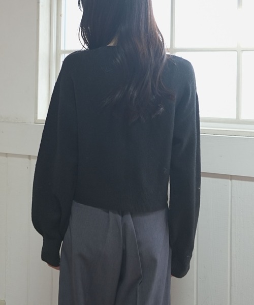 archives（アルシーヴ）の「ビジューニットカーディガン（カーディガン/ボレロ・レディース・アイボリー/ブラック/グレー・MEDIUM）」の16枚目の写真