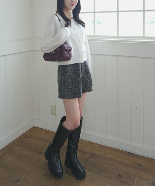 archives（アルシーヴ）の「ビジューニットカーディガン（カーディガン/ボレロ・レディース・アイボリー/ブラック/グレー・MEDIUM）」の11枚目の写真