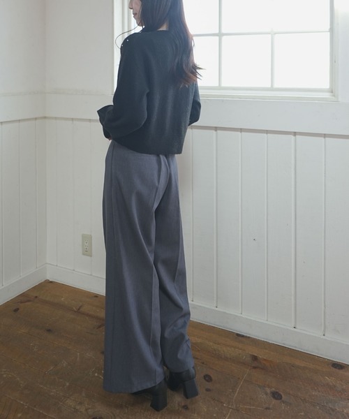 archives（アルシーヴ）の「ビジューニットカーディガン（カーディガン/ボレロ・レディース・アイボリー/ブラック/グレー・MEDIUM）」の21枚目の写真