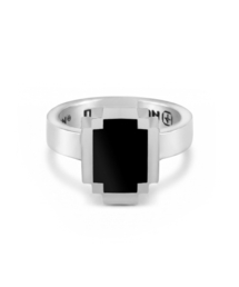 PIXEL OVAL RNG SILVER925