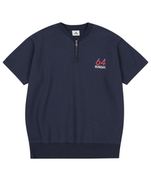 FLAG HALF ZIP SWEATSHIRT NAVY
