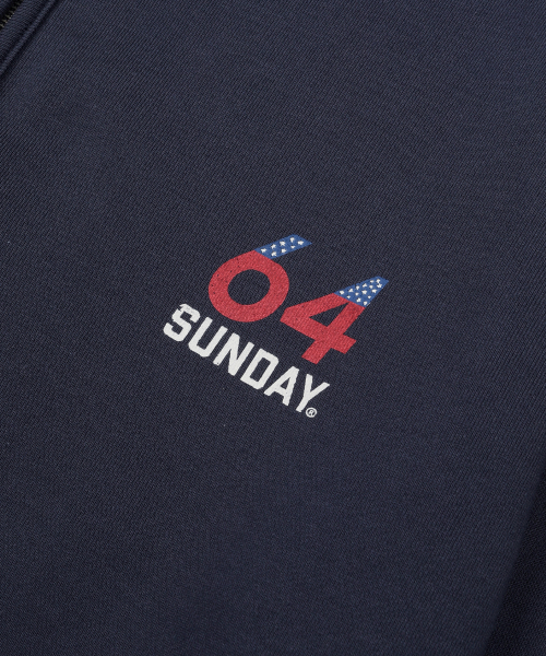 SUNDAY FRUIT MARKET(サンデーフルーツマーケット)の「FLAG HALF ZIP SWEATSHIRT NAVY(Tシャツ/カットソー・メンズ・その他・SMALL/MEDIUM/LARGE)」の4枚目の写真