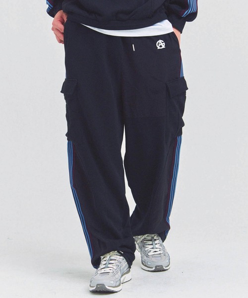 GALLIS ADDICTION（ガリスアディクション）の「GA 切替LINE CARGO PANTS（カーゴパンツ・メンズ・ブラック/グレー・L/M）」の2枚目の写真