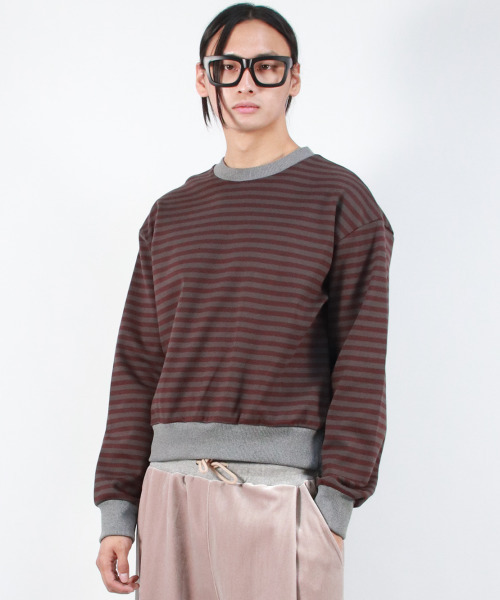 DEMARC（ドゥマーク）の「M STRIPE MEDIUM-FIT SWEATSHIRT -  Burgundy（スウェット・メンズ・その他・FREE）」の2枚目の写真