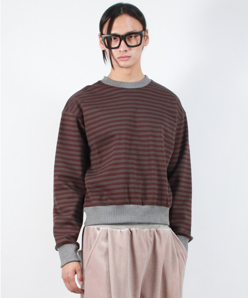 DEMARC（ドゥマーク）の「M STRIPE MEDIUM-FIT SWEATSHIRT -  Burgundy（スウェット・メンズ・その他・FREE）」の3枚目の写真