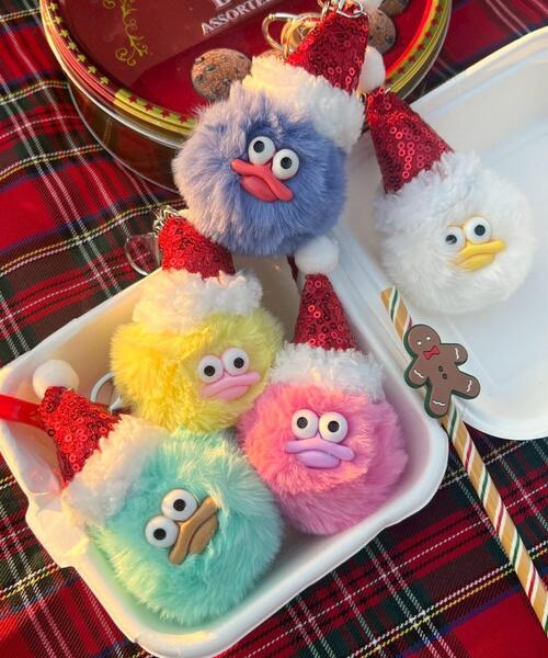 激レア☆日焼けうさずきん☆サンタコスチューム　ぬいぐるみキーホルダー セール】WEGO/メリクリサンタモンスターぬいぐるみキーホルダー