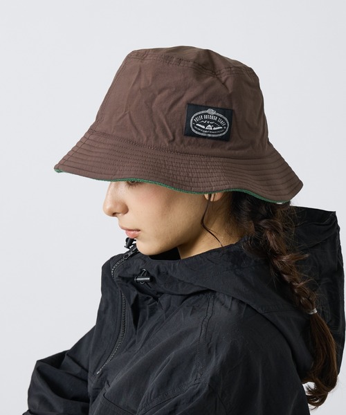 POLeR（ポーラー）の「【POLER / ポーラー】REV BUCKET HAT / リバーシブルバケットハット /　2WAY（ハット・メンズ・ブラック/ブラウン・フリー）」の2枚目の写真
