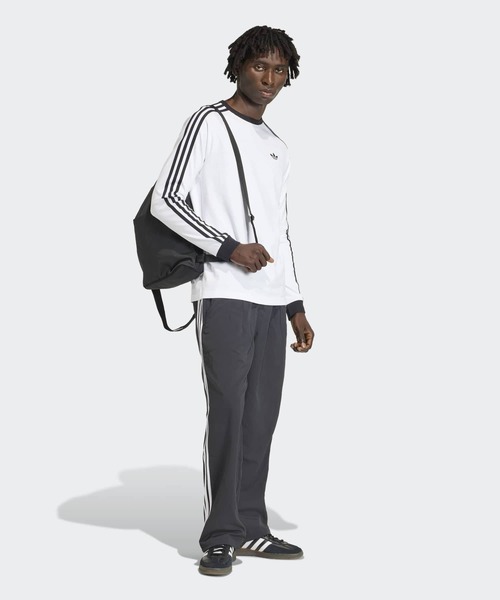 adidas（アディダス）の「スリーストライプス ロングスリーブ Tシャツ / ロンT / アディダスオリジナルス adidas Originals（Tシャツ/カットソー・メンズ・ホワイト/ブラック/グリーン・X-SMALL/MEDIUM/3XL/X-LARGE/LARGE/XX-SMALL/XX-LARGE/SMALL）」の7枚目の写真