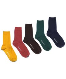 YARNWORKS（ヤーンワークス）の「[Dark color 5 pack]WORK0-middle basic lip socks（ソックス/靴下・メンズ）」