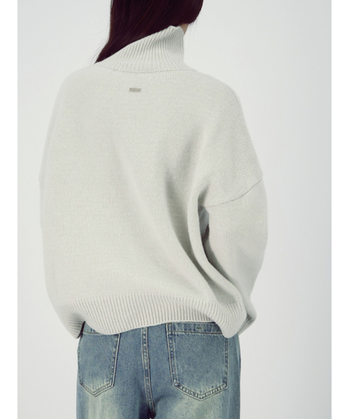 ACUD（アクド）の「Wool Turtle Neck Knit _L.Grey（ニット/セーター・レディース・ライトグレー・FREE）」の2枚目の写真