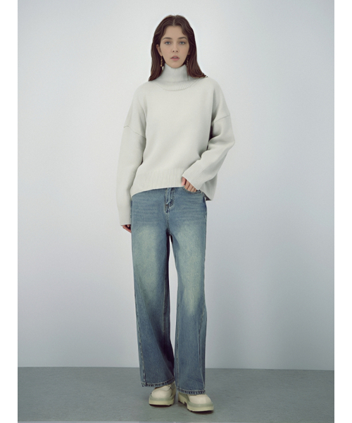 ACUD（アクド）の「Wool Turtle Neck Knit _L.Grey（ニット/セーター・レディース・ライトグレー・FREE）」の3枚目の写真