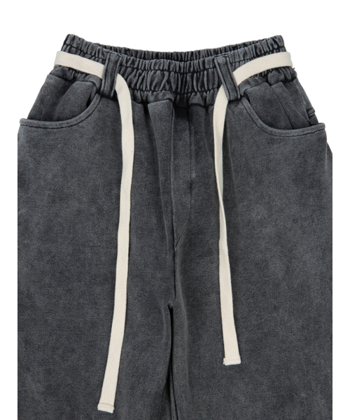 INEXCIS(イネクシス)の「スノーデニムワイドパンツ(ウォッシュドブラック)(スウェットパンツ・メンズ・ブルー系その他・FREE)」の6枚目の写真