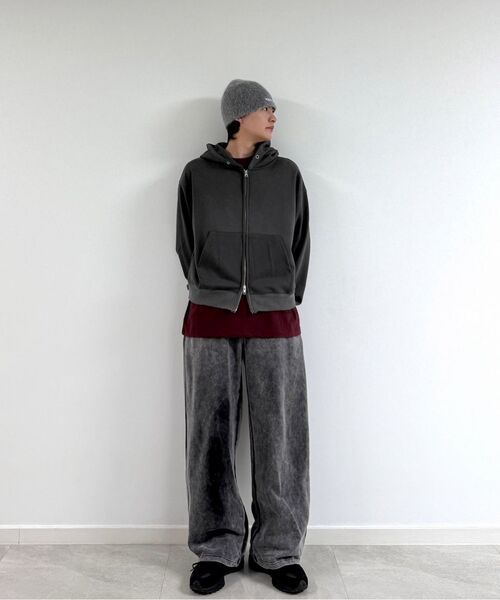 INEXCIS(イネクシス)の「スノーデニムワイドパンツ(ウォッシュドブラック)(スウェットパンツ・メンズ・ブルー系その他・FREE)」の4枚目の写真