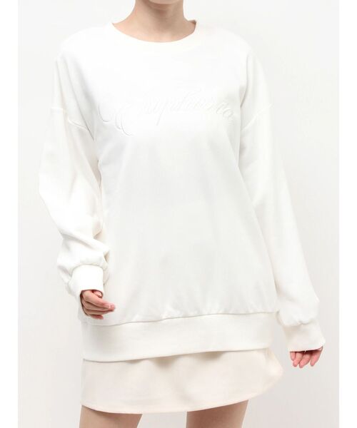 RESEXXY（リゼクシー）の「エンブロイダリーロゴスウェットトップス（スウェット・レディース・ピンク/ホワイト/ネイビー・FREE）」の22枚目の写真