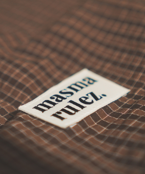 MASMARULEZ（マスマルールズ）の「[INT] Gym sack string bag _ plaid check brown（バックパック/リュック・レディース・ブラウン系その他・FREE）」の3枚目の写真