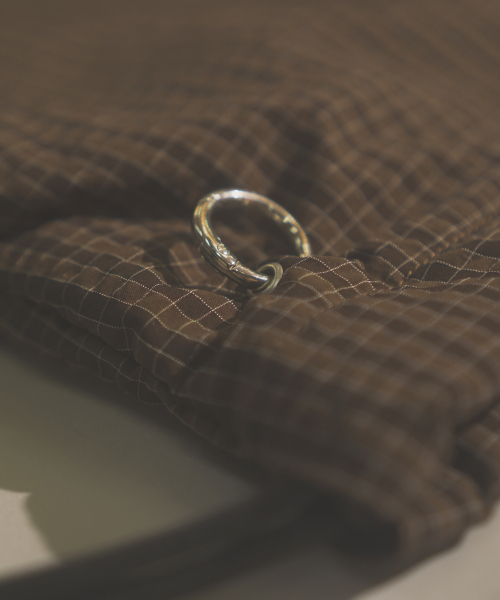 MASMARULEZ（マスマルールズ）の「[INT] Gym sack string bag _ plaid check brown（バックパック/リュック・レディース・ブラウン系その他・FREE）」の4枚目の写真