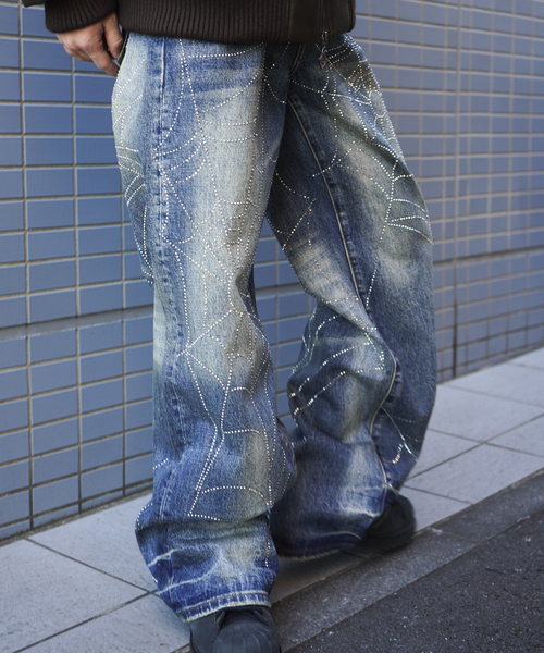 VALABASAS（ヴァラバサス）の「≪追加≫VALABASAS/ヴァラバサス Larriot Baggy（デニムパンツ・メンズ・ブルー/ブラック・LARGE/MEDIUM）」の4枚目の写真