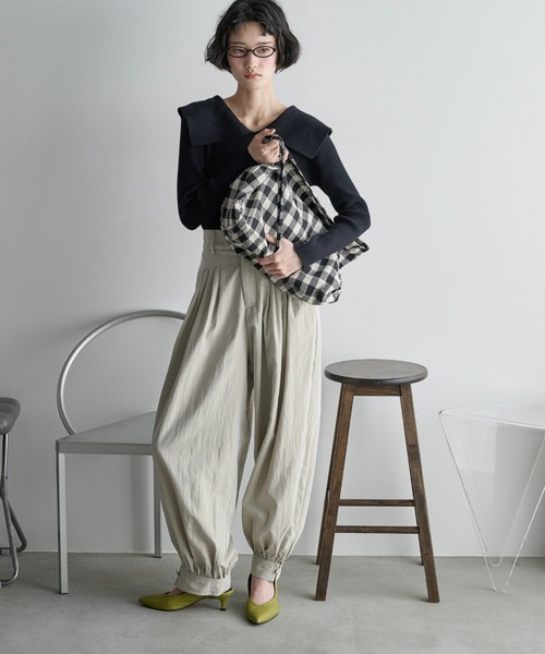 THE YOn（ザヨン）の「タックデザインバルーンカラーパンツ（その他パンツ・レディース・ライム/ピンク/グレイッシュベージュ・FREE）」の20枚目の写真