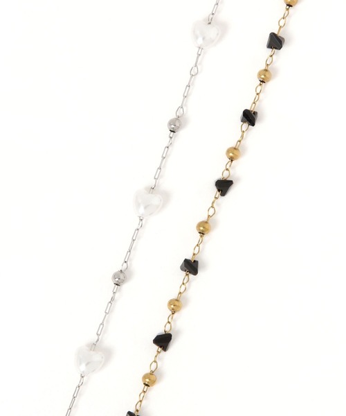 BAYFLOW（ベイフロー）の「ステンレスY字アソートネックレス（ネックレス・レディース・イエロー/ライトグレー・FREE）」の5枚目の写真