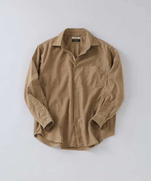 JOURNAL STANDARD relume（ジャーナルスタンダード　レリューム）の「JAMES FABRIC / ジェームスファブリック ヘザーブラッシュ ネルシャツ（シャツ/ブラウス・メンズ・グリーン/キャメル/ブラウン/ライトグレー・LARGE/MEDIUM）」の4枚目の写真