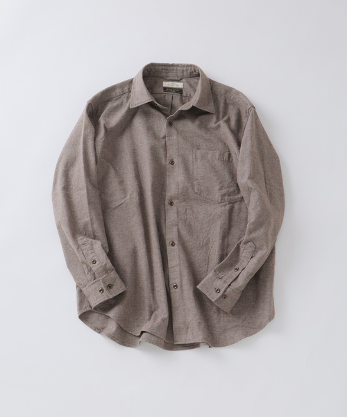 JOURNAL STANDARD relume（ジャーナルスタンダード　レリューム）の「JAMES FABRIC / ジェームスファブリック ヘザーブラッシュ ネルシャツ（シャツ/ブラウス・メンズ・グリーン/キャメル/ブラウン/ライトグレー・LARGE/MEDIUM）」の3枚目の写真