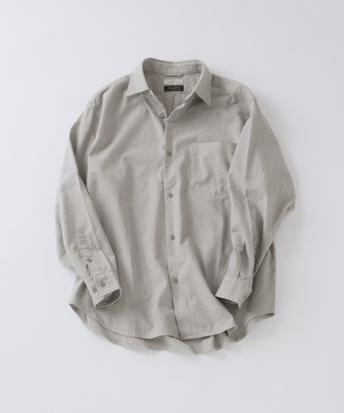 JOURNAL STANDARD relume（ジャーナルスタンダード　レリューム）の「JAMES FABRIC / ジェームスファブリック ヘザーブラッシュ ネルシャツ（シャツ/ブラウス・メンズ・グリーン/キャメル/ブラウン/ライトグレー・LARGE/MEDIUM）」の2枚目の写真