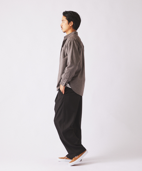 JOURNAL STANDARD relume（ジャーナルスタンダード　レリューム）の「JAMES FABRIC / ジェームスファブリック ヘザーブラッシュ ネルシャツ（シャツ/ブラウス・メンズ・グリーン/キャメル/ブラウン/ライトグレー・LARGE/MEDIUM）」の9枚目の写真