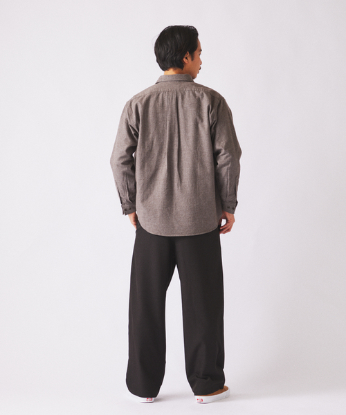 JOURNAL STANDARD relume（ジャーナルスタンダード　レリューム）の「JAMES FABRIC / ジェームスファブリック ヘザーブラッシュ ネルシャツ（シャツ/ブラウス・メンズ・グリーン/キャメル/ブラウン/ライトグレー・LARGE/MEDIUM）」の10枚目の写真