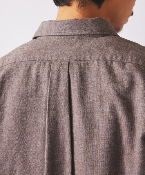 JOURNAL STANDARD relume（ジャーナルスタンダード　レリューム）の「JAMES FABRIC / ジェームスファブリック ヘザーブラッシュ ネルシャツ（シャツ/ブラウス・メンズ・グリーン/キャメル/ブラウン/ライトグレー・LARGE/MEDIUM）」の14枚目の写真