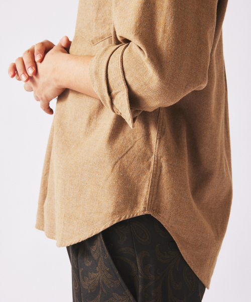 JOURNAL STANDARD relume（ジャーナルスタンダード　レリューム）の「JAMES FABRIC / ジェームスファブリック ヘザーブラッシュ ネルシャツ（シャツ/ブラウス・メンズ・グリーン/キャメル/ブラウン/ライトグレー・LARGE/MEDIUM）」の19枚目の写真