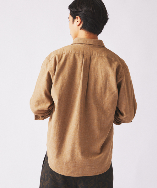 JOURNAL STANDARD relume（ジャーナルスタンダード　レリューム）の「JAMES FABRIC / ジェームスファブリック ヘザーブラッシュ ネルシャツ（シャツ/ブラウス・メンズ・グリーン/キャメル/ブラウン/ライトグレー・LARGE/MEDIUM）」の21枚目の写真