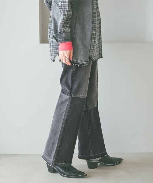 niko and...（ニコアンド）の「[NKJ 2026SS] ストレートセミフレアデニムパンツ（デニムパンツ・レディース・インディゴブルー/グレー・MEDIUM/LARGE）」の6枚目の写真