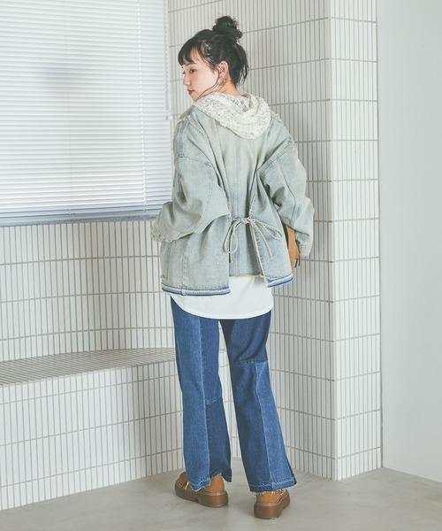 niko and...（ニコアンド）の「[NKJ 2026SS] ストレートセミフレアデニムパンツ（デニムパンツ・レディース・インディゴブルー/グレー・MEDIUM/LARGE）」の10枚目の写真