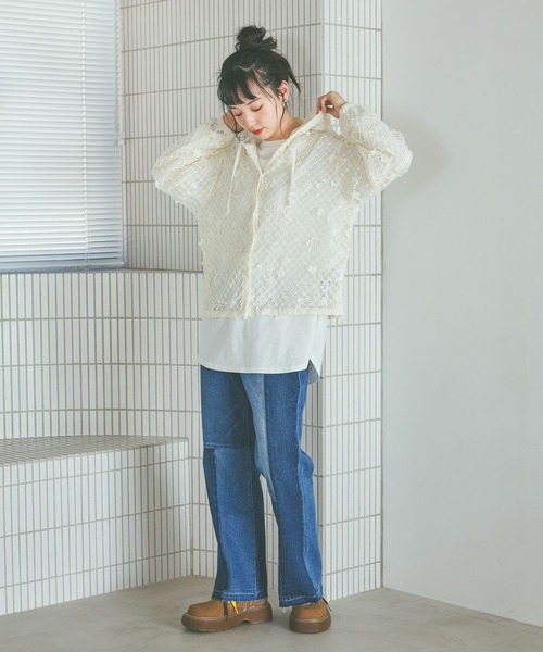 niko and...（ニコアンド）の「[NKJ 2026SS] ストレートセミフレアデニムパンツ（デニムパンツ・レディース・インディゴブルー/グレー・MEDIUM/LARGE）」の13枚目の写真