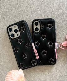 Port | 【 Port / ポート 】 キルティング スター リボン モチーフ iPhoneケース #_(スマホケース/カバー)