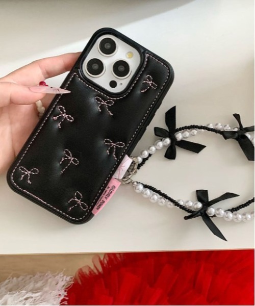 Port（ポート）の「【 Port / ポート 】 キルティング スター リボン モチーフ iPhoneケース #_（スマホケース/カバー・レディース・ブラック/ブラック系その他・iPhone 13/iPhone 14/iPhone 15/iPhone 16）」の7枚目の写真