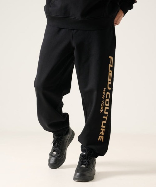 FUBU（ フブ）の「FUBU-Logo Sweat Pants（スウェットパンツ・メンズ・ブラック・L/M）」の2枚目の写真