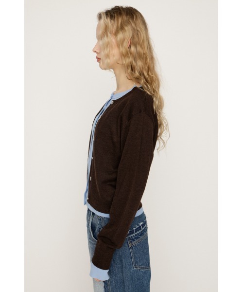 SLY（スライ）の「【2026SS新作】LAYERED LIKE KNIT TOPS レイヤードライク ニットトップス 春服（ニット/セーター・レディース・ネイビー/ブラウン・FREE）」の10枚目の写真