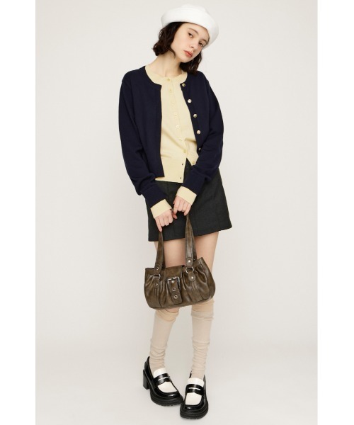 SLY（スライ）の「【2026SS新作】LAYERED LIKE KNIT TOPS レイヤードライク ニットトップス 春服（ニット/セーター・レディース・ネイビー/ブラウン・FREE）」の18枚目の写真