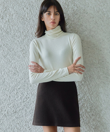 IHR（アイエイチアール）の「クラシックツイードミニスカート / ブラウン（スカート）」