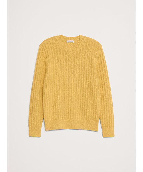 Banana Republic(バナナリパブリック)の「コットン リネンブ レンド クルーネックセーター(ニット/セーター・メンズ・イエロー/ベージュ・M/S/XL/L)」の7枚目の写真