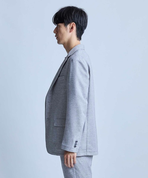 UNION STATION（ユニオンステーション）の「【セットアップ対応】カラミ織りテーラードジャケット〈通気性〉（テーラードジャケット・メンズ・ブラック/ライトグレー/ネイビー・S/M/L/LL）」の12枚目の写真