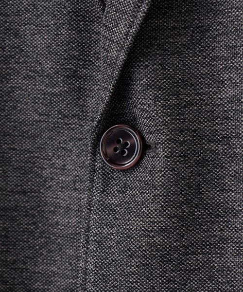 UNION STATION（ユニオンステーション）の「【セットアップ対応】カラミ織りテーラードジャケット〈通気性〉（テーラードジャケット・メンズ・ブラック/ライトグレー/ネイビー・S/M/L/LL）」の18枚目の写真