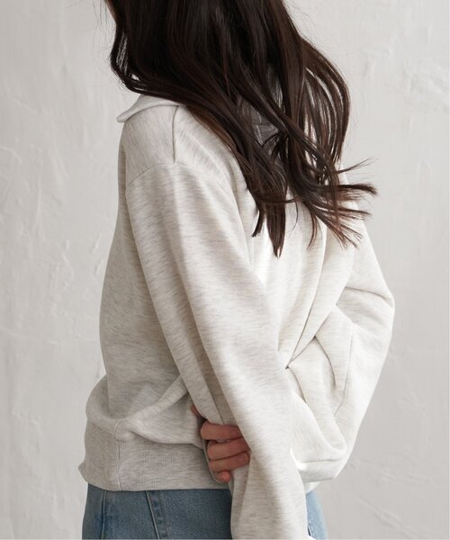 VENCEEXCHANGE（ヴァンスエクスチェンジ）の「襟付きジップカーディガン（パーカー・レディース・杢グレー/アイボリー・FREE）」の21枚目の写真